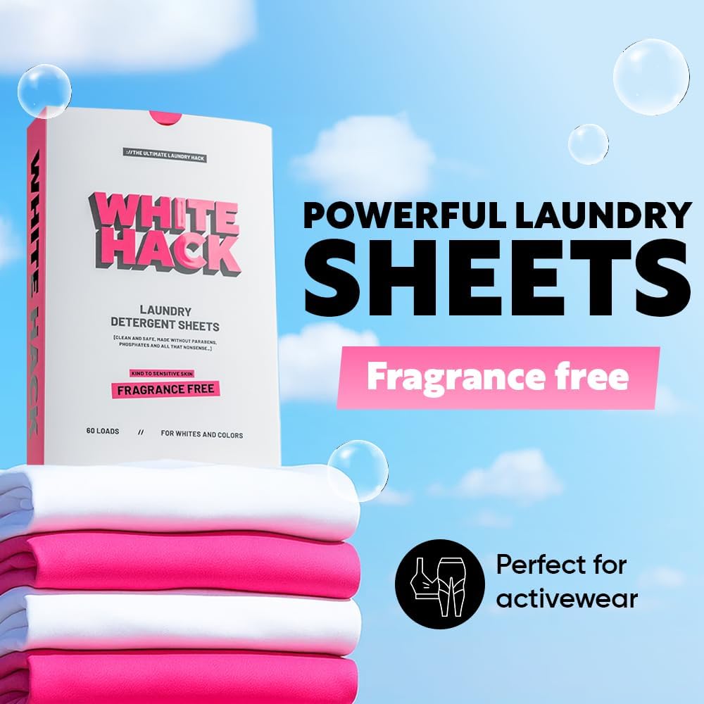 Fragrance Free Laundry Detergent Sheets | Clothes Detergent Laundry Soap Sheets for Travel