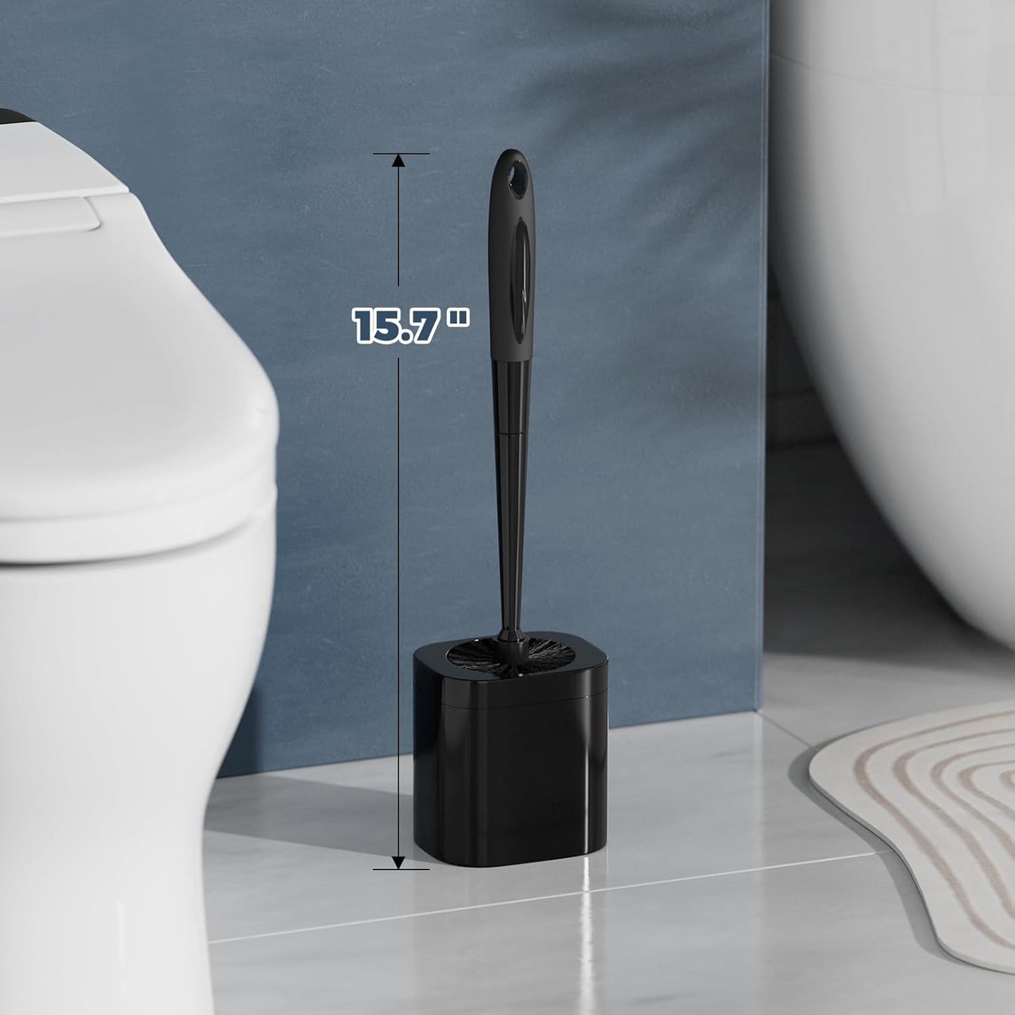 Toilet Brush, 2 Pack Toilet Brush and Holder Set Bathroom Accessories, Toilet Bowl Brush and Holder