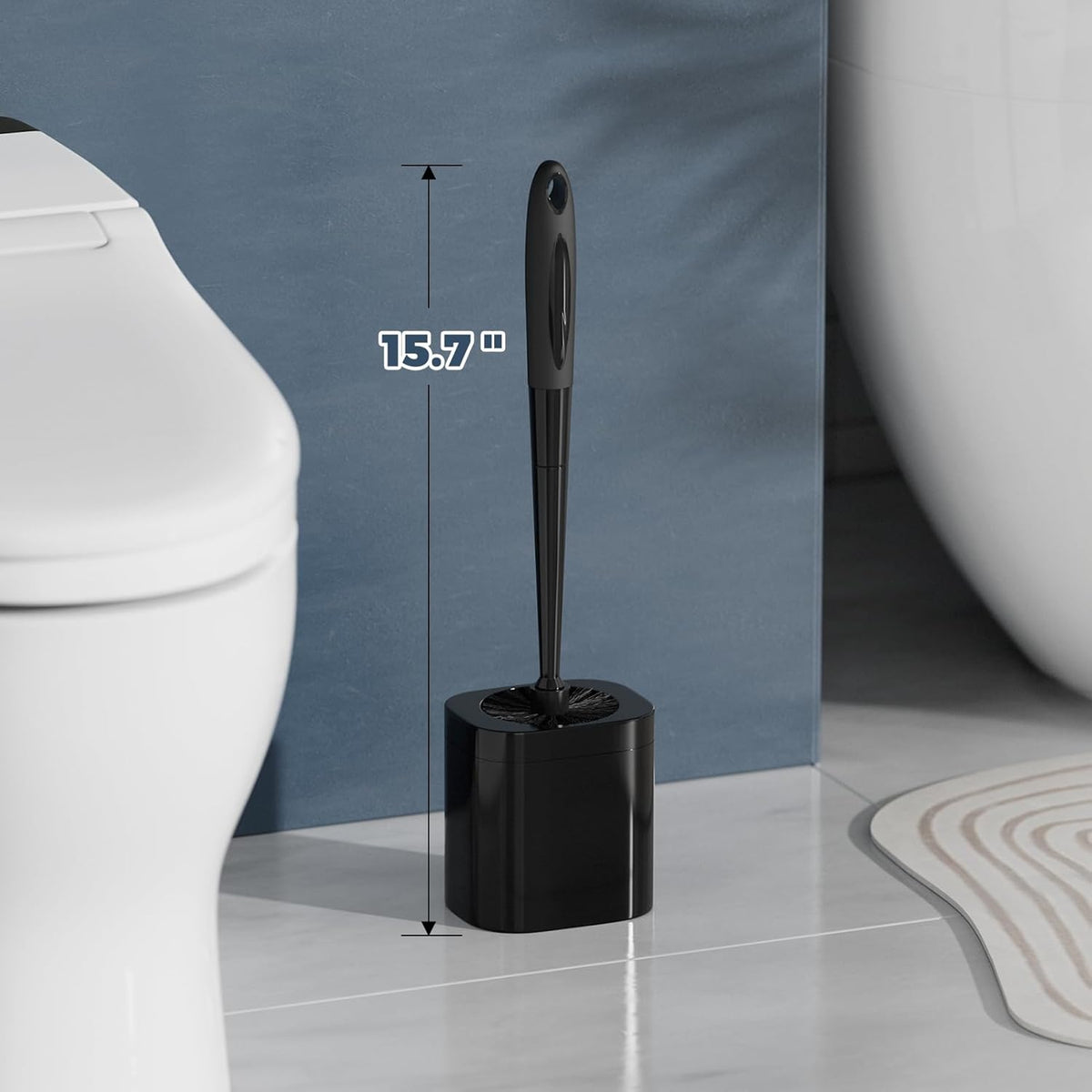 Toilet Brush, 2 Pack Toilet Brush and Holder Set Bathroom Accessories, Toilet Bowl Brush and Holder