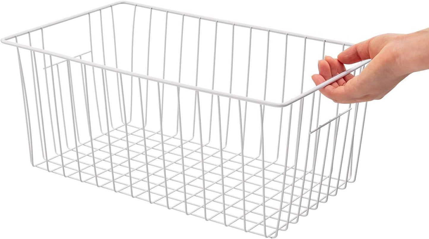 Freezer Organizer Bins, Upright Freezer Baskets for 16, 17, 21 cu.ft Standup Freezer, Wire Storage