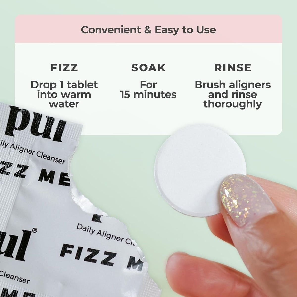 PUL Aligner Cleaner Tablets (Pack of 30) – For Cleaning Invisalign, All Clear Aligners & Retainers