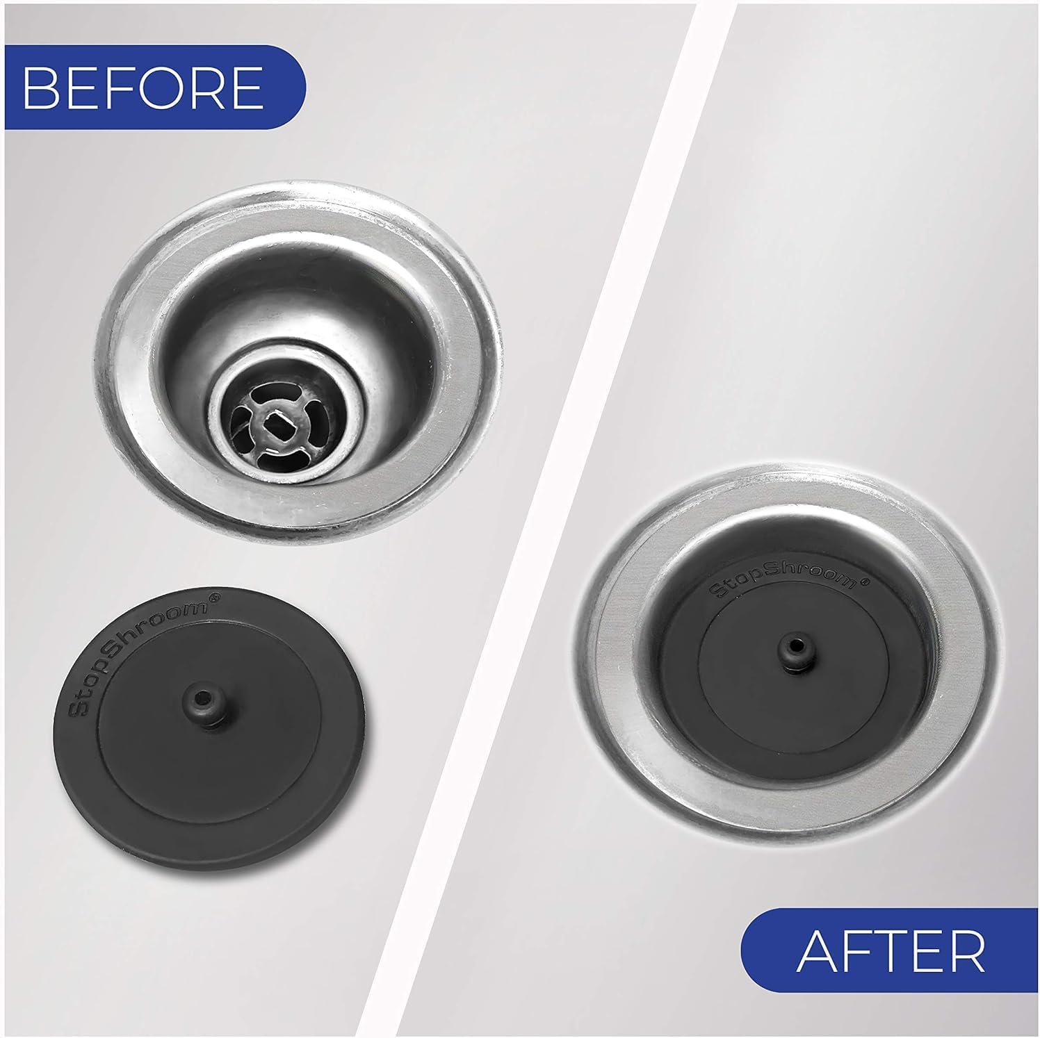 Kitchen SinkShroom Clog-Free Kitchen Sink Drain Strainer with Stopper - Sink Protector for Kitchen