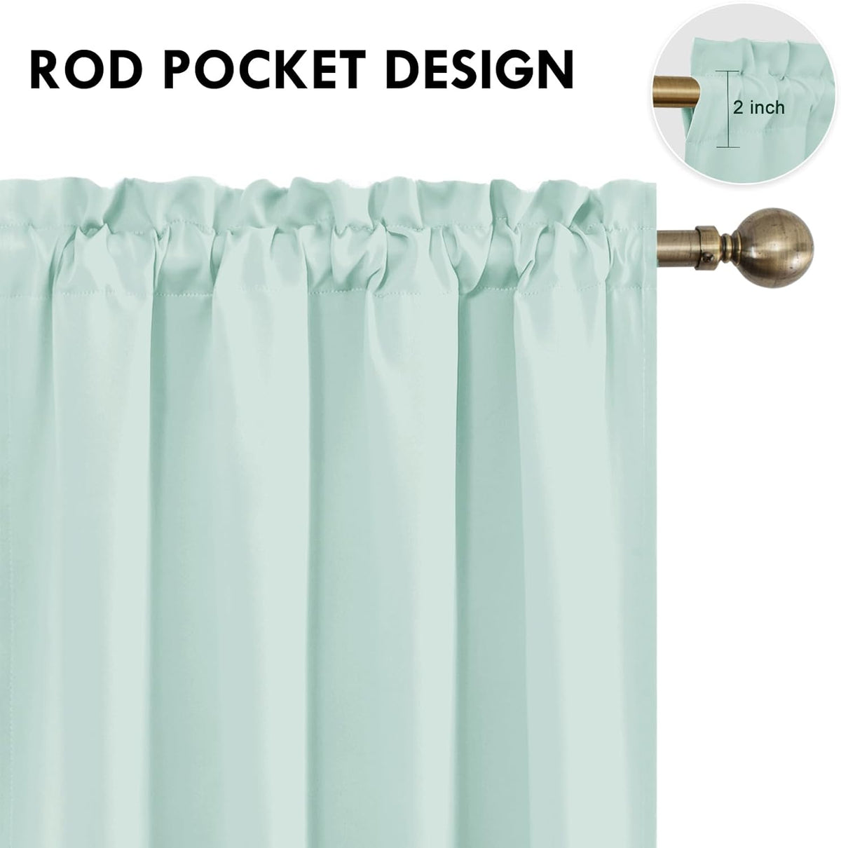 DWCN Blackout Curtains for Living Room Thermal Insulated, Energy Saving & Noise Reducing Bedroom
