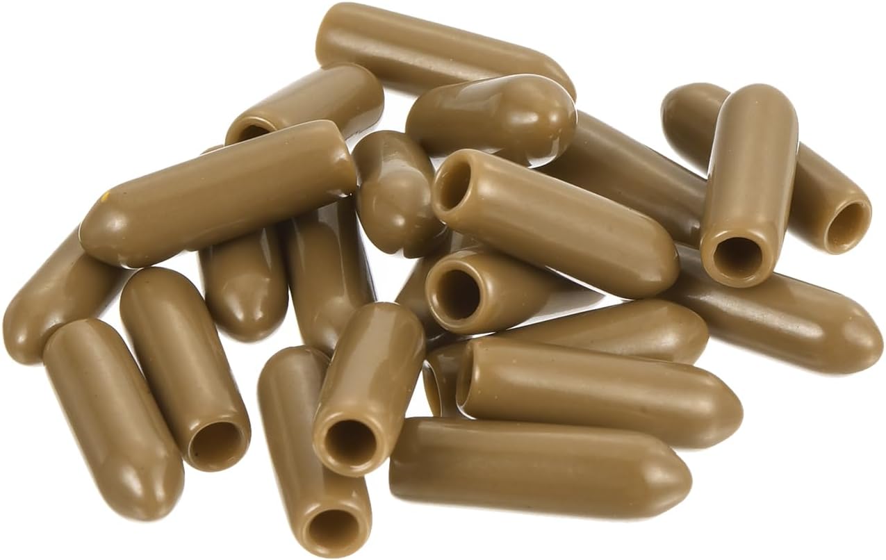 uxcell 20pcs Rubber End Caps 3mm(1/8") ID Vinyl PVC Round Tube Bolt Cap Cover Screw Thread