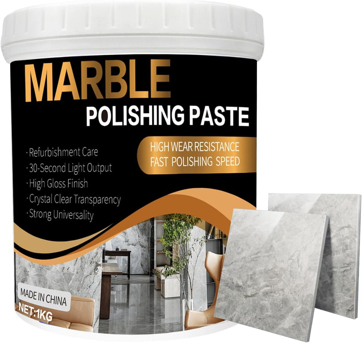 Marble Polishing Paste Kit, Marble Polishing Compound, Countertop Cleaner, Quartz Polish, Sealant &