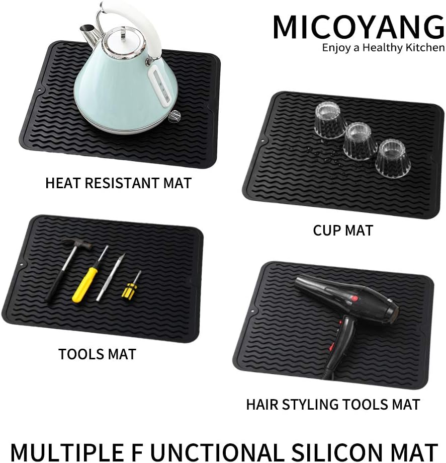 Silicone Dish Drying Mat for Multiple Usage,Easy clean,Eco-friendly,Heat-resistant Silicone Mat for