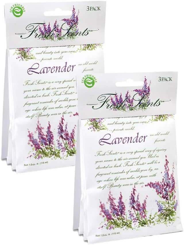 WillowBrook | Fresh Scents Scented Sachet Packet | Lavender | Air Freshener Bags for Drawers