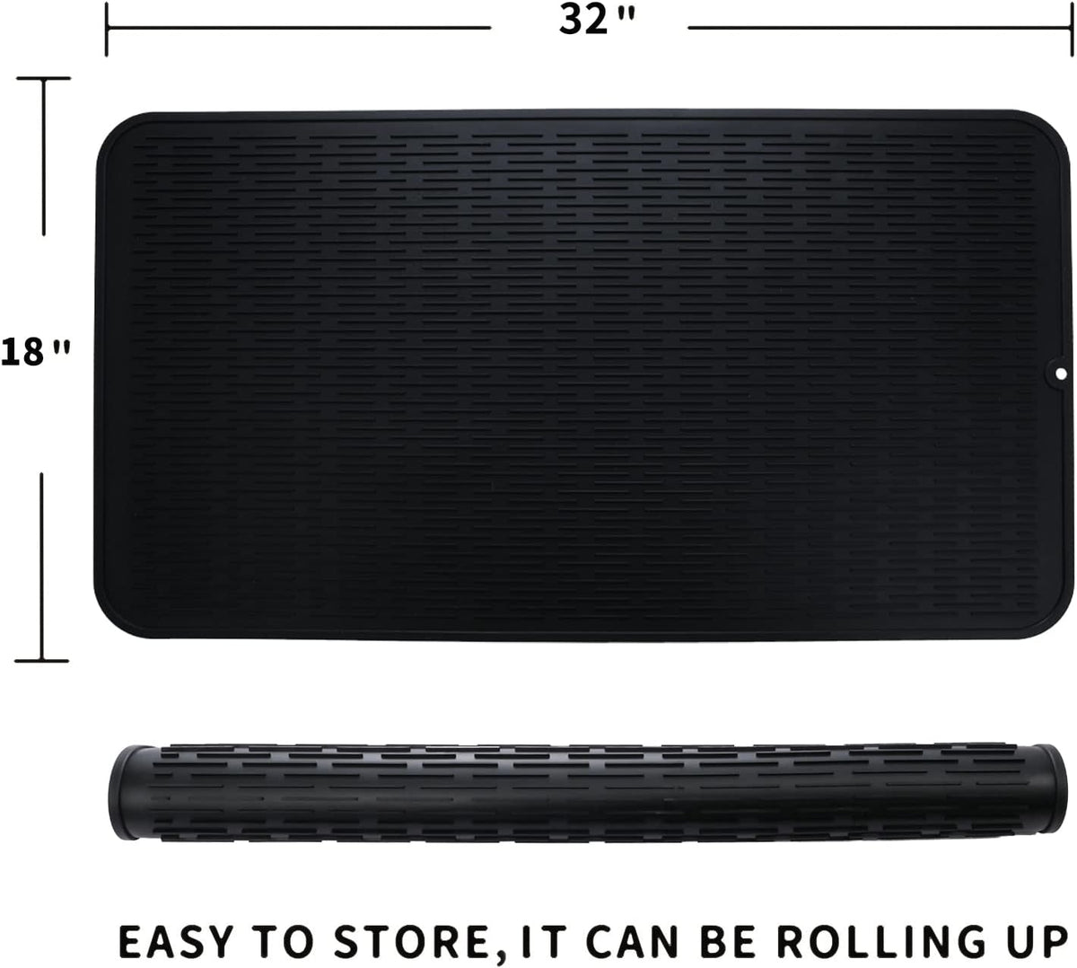 Silicone Dish Drying Mat for Multiple Usage,Easy clean,Eco-friendly,Heat-resistant Silicone Mat for