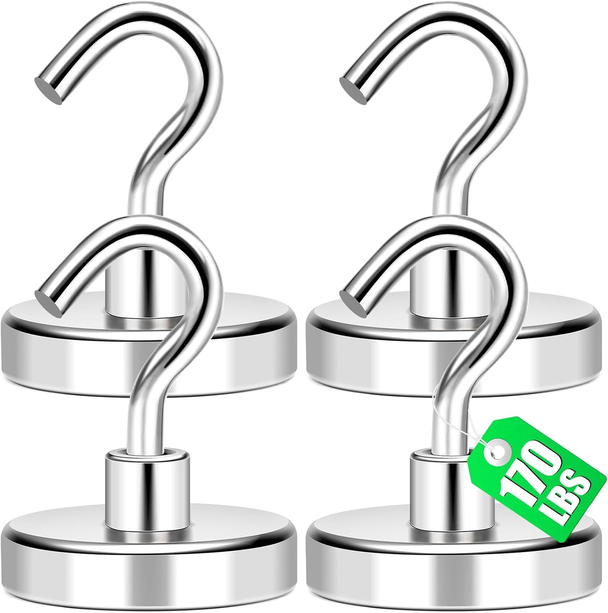 MIKEDE Magnetic Hooks Heavy Duty, 170Lbs+ Super Strong Magnet Hooks for Cruise Essentials
