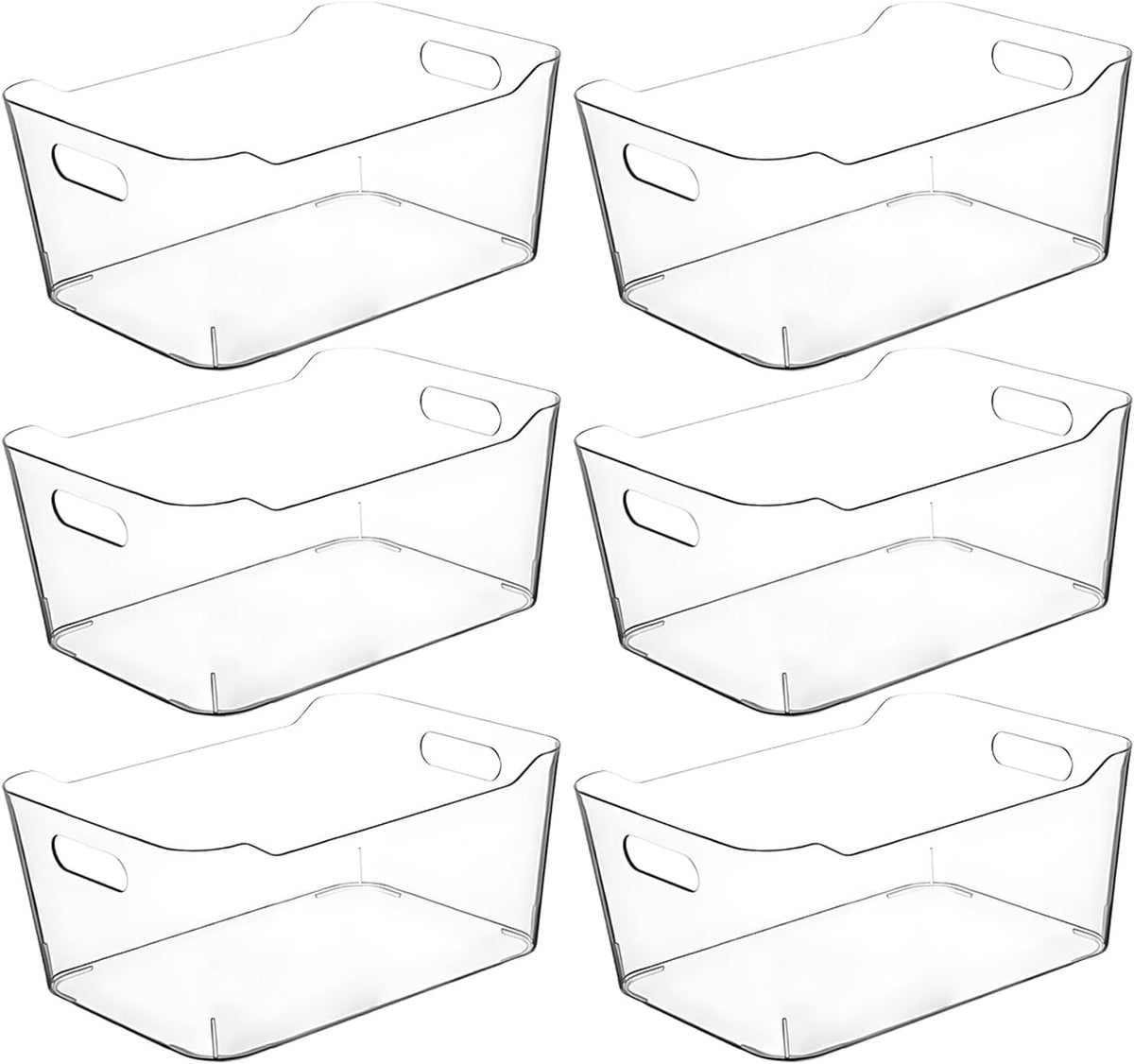 Clear Extra Large Plastic Storage Bins, Pantry Organizers and Storage Containers Fridge Organizer