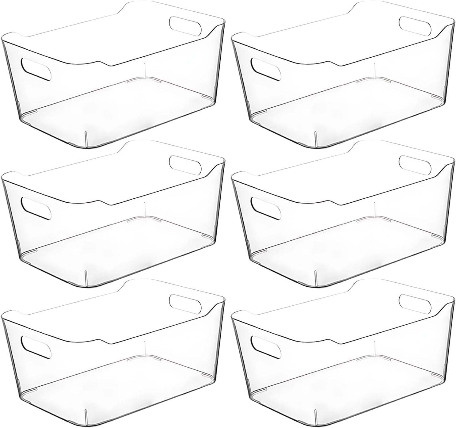 Clear Extra Large Plastic Storage Bins, Pantry Organizers and Storage Containers Fridge Organizer