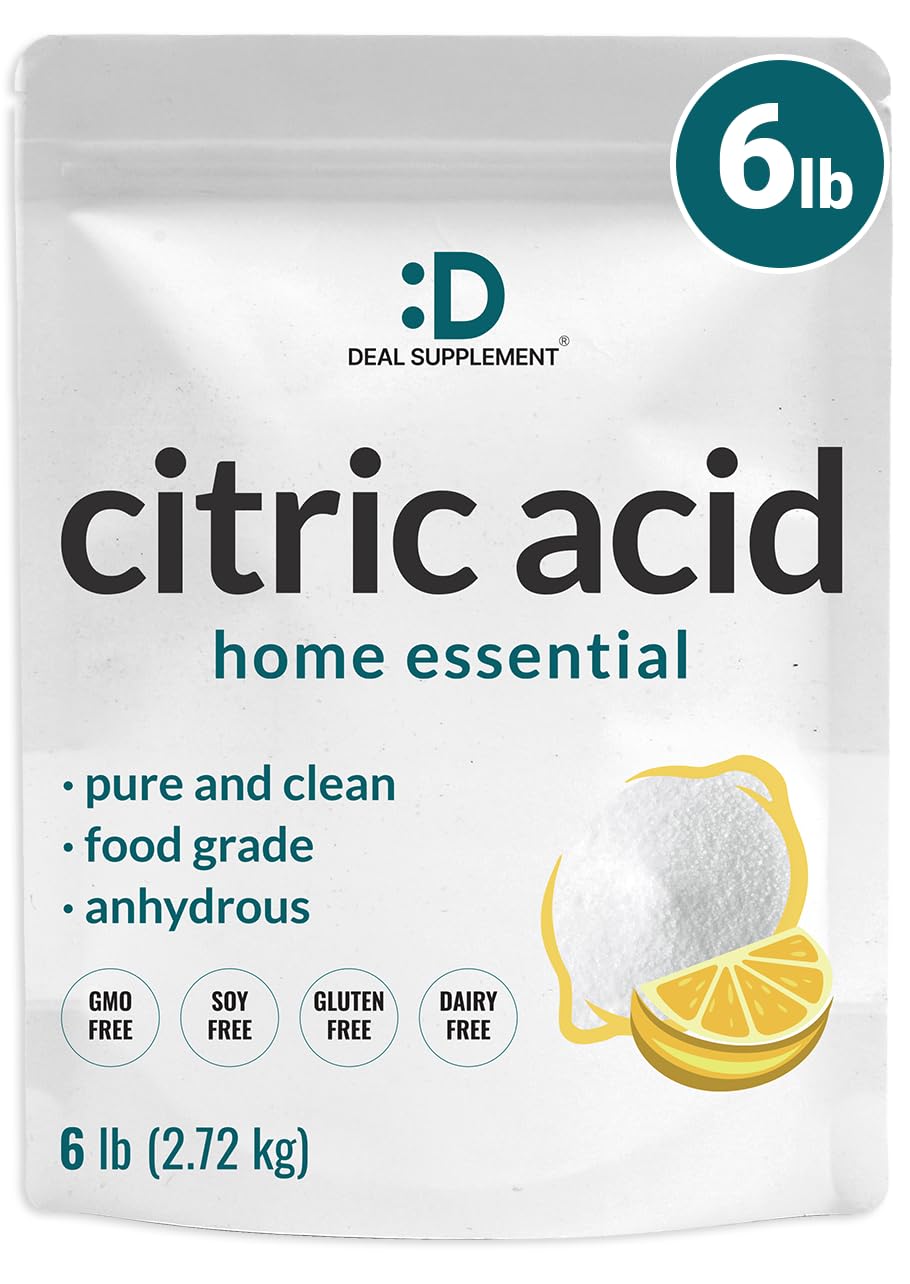 Citric Acid 6 Pounds | Fine Granular Powder, Food Grade, Bulk Supply – Potent Anhydrous Form