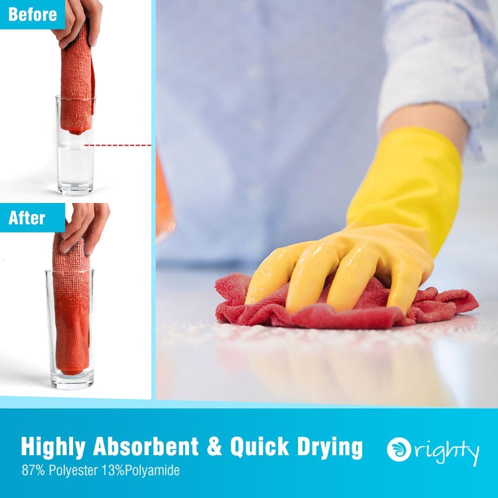 Orighty Cleaning Cloths Bulk, 150 Pack Shop Rags Reusable, Multi-Purpose Shop Towels for Cars