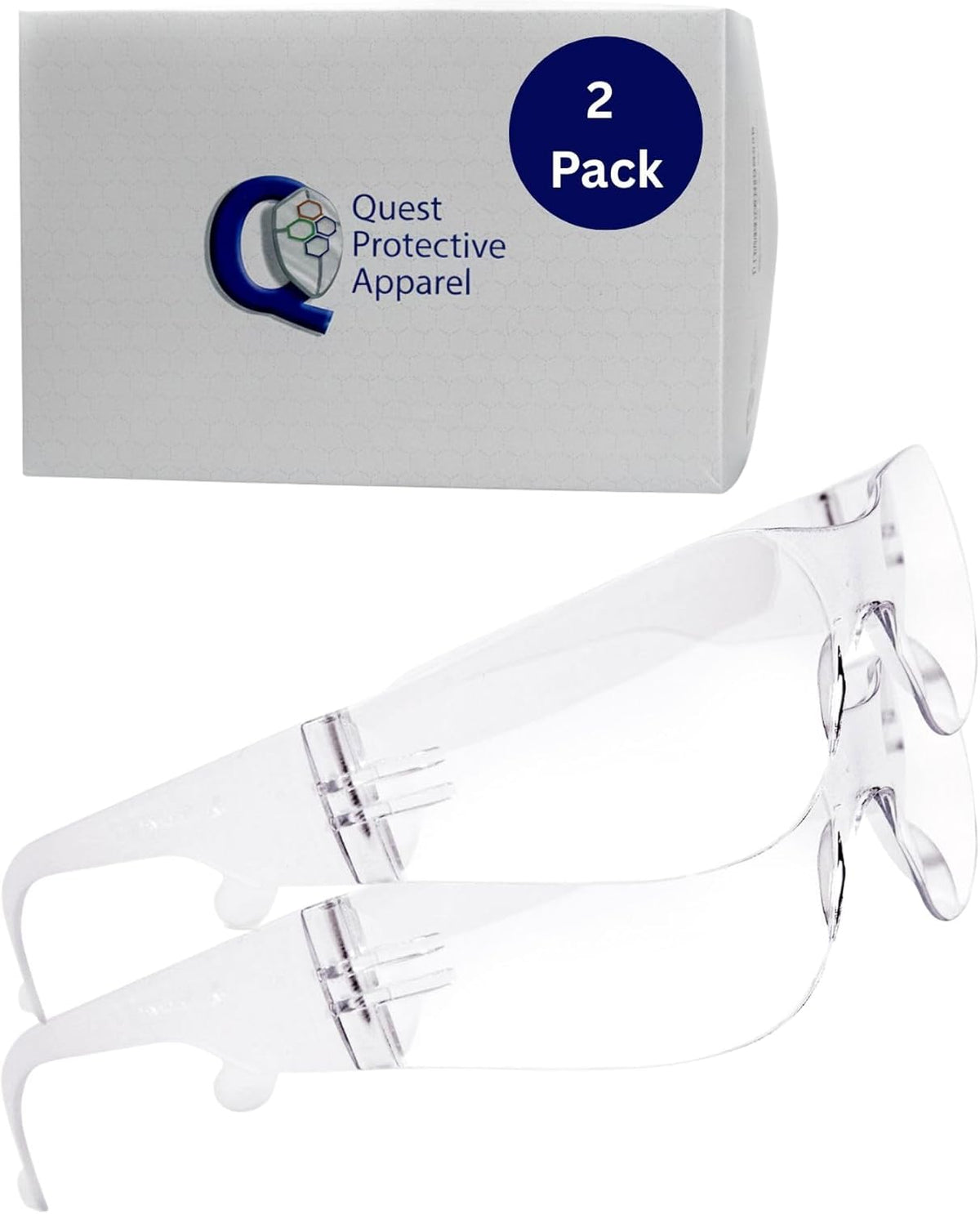 Quest Protective Apparel Safety Glasses for Men and Women - Anti Fog Safety Goggles for Shooting