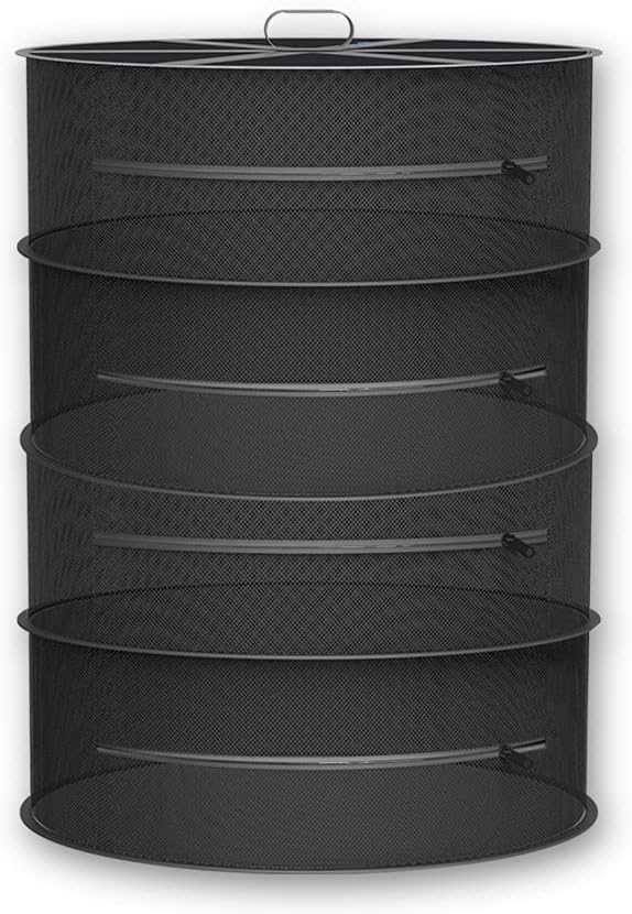 AC Infinity Herb Drying Rack, 4-Layer Hanging Mesh Net for Plants, Seeds, and Buds, 24" Diameter