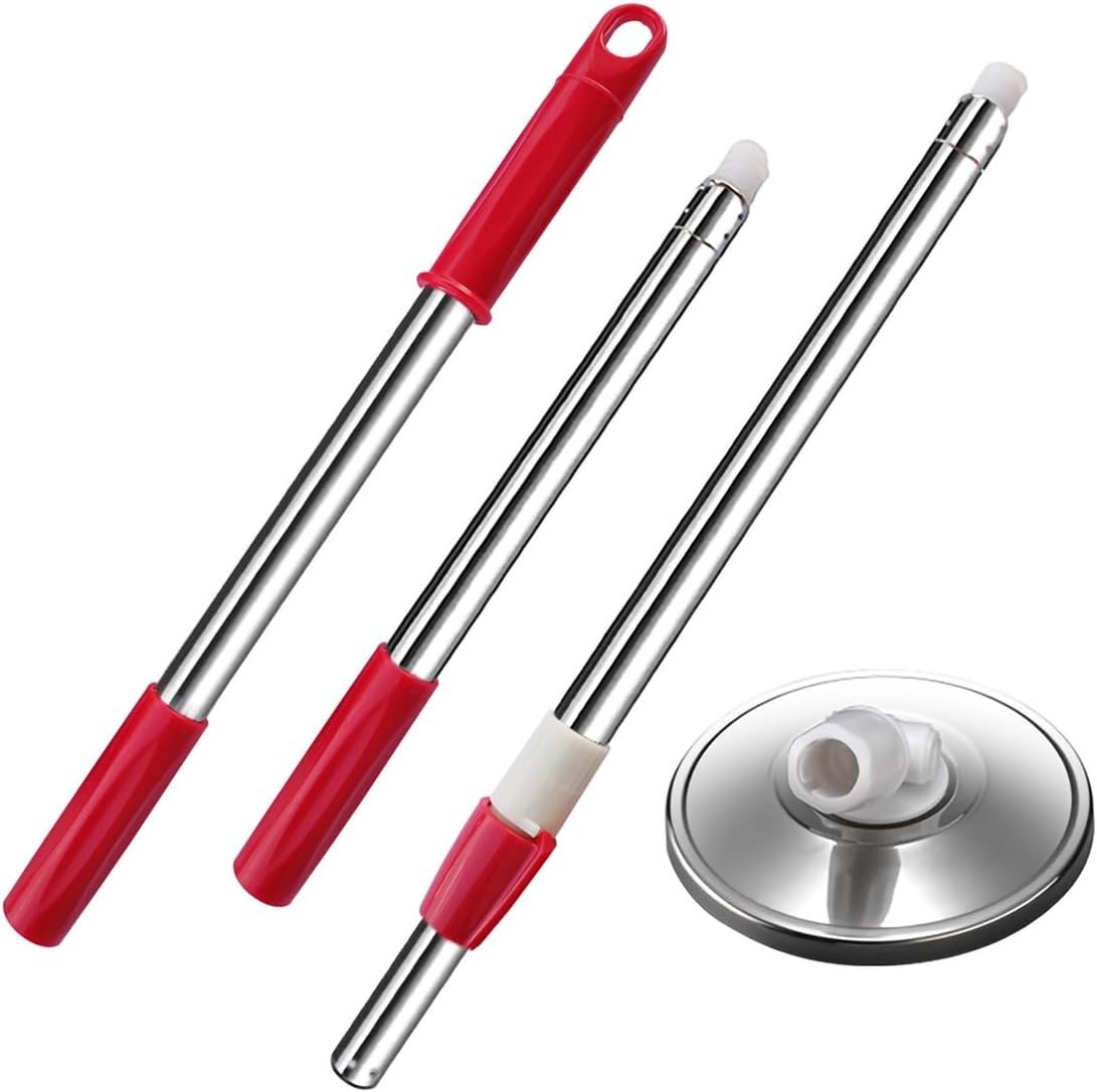 Extended Spin Mop Replacement Mop Handle, Upgraded 60-inch 360 Degrees Rotating Telescopic