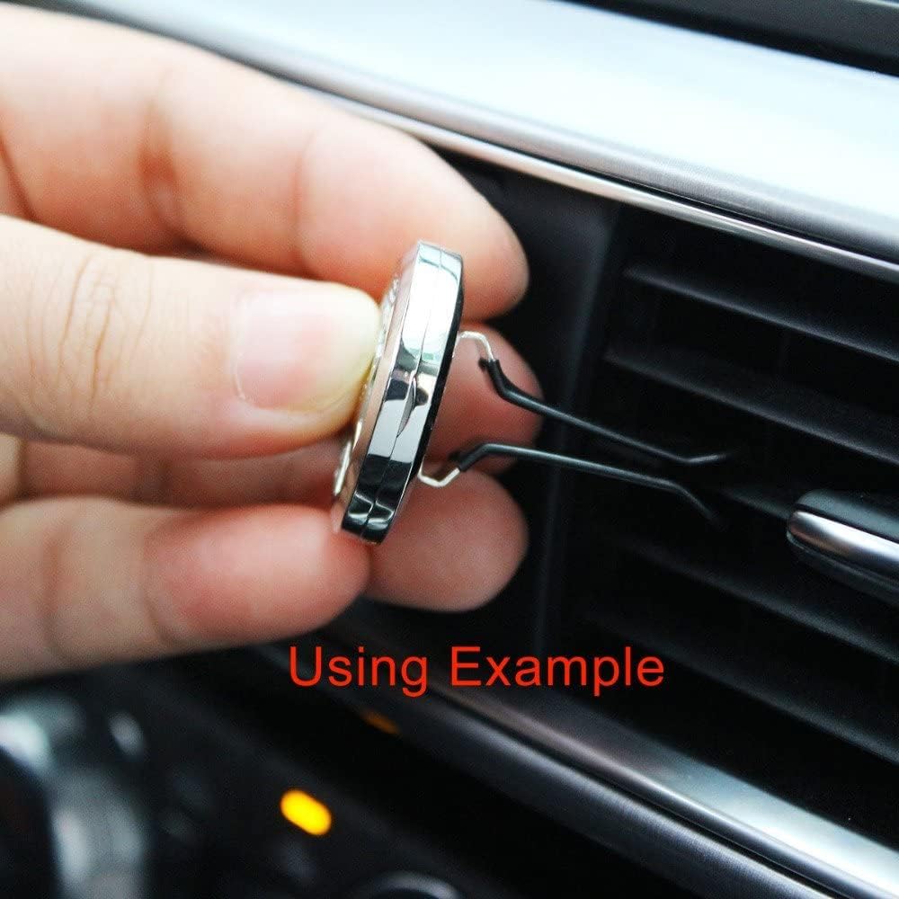 2Psc Black Car Aromatherapy Essential Oil Diffuser Locket Tree of Life Pattern Stainless Steel Car