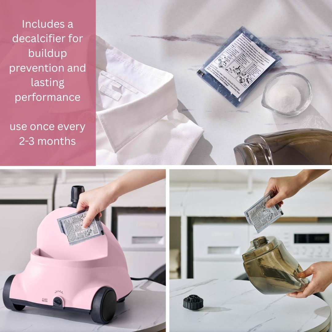 SALAV GS18-DJ Standing Garment Steamer with Roll Wheels for Easy Movement, 1.8L Water Tank for 1