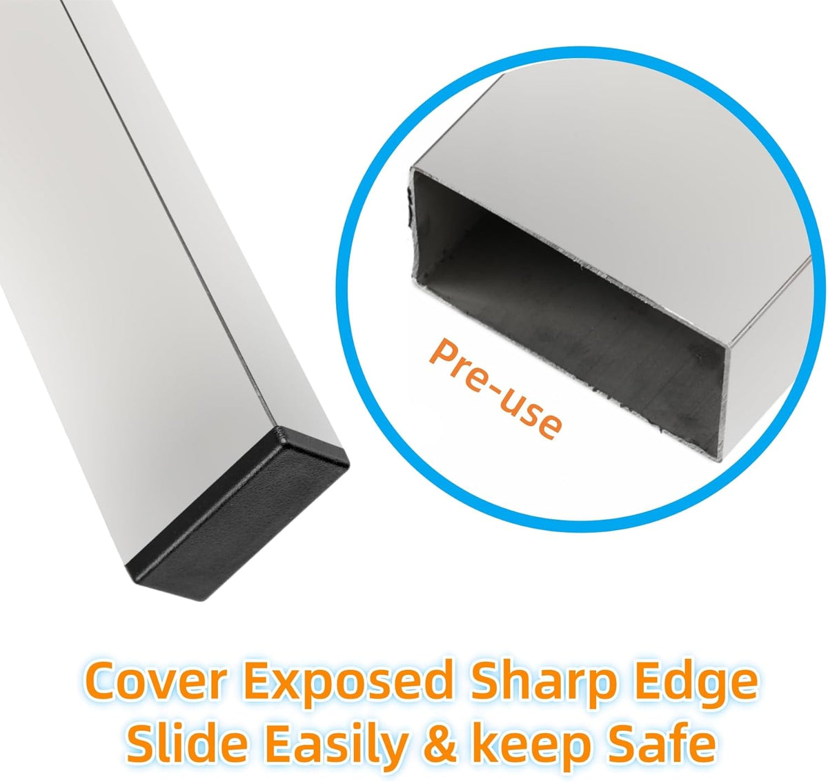 Furnigear Plastic Plugs Tubing End Cap Chair End Caps Outside Bottom Tubing Caps Rectangle