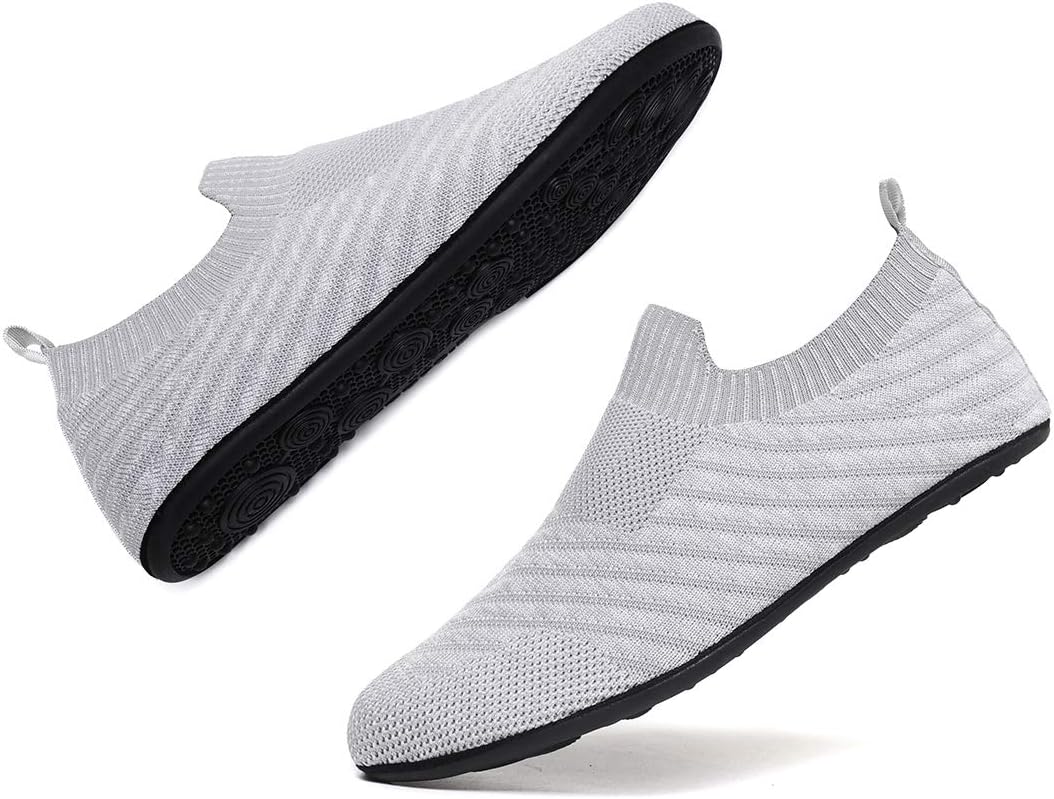 QZKDM Lightweight Slip on Grip Indoor House Slippers Barefoot Non Slip Home Exercise Yoga Shoes for
