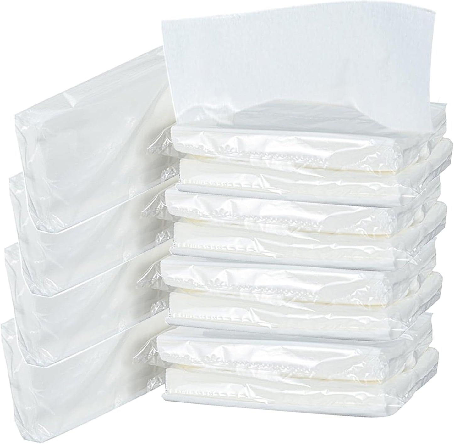 12 Bags Car Tissue Refills, 360 Sheets Car Travel Napkins, Disposable White Facial Tissues for