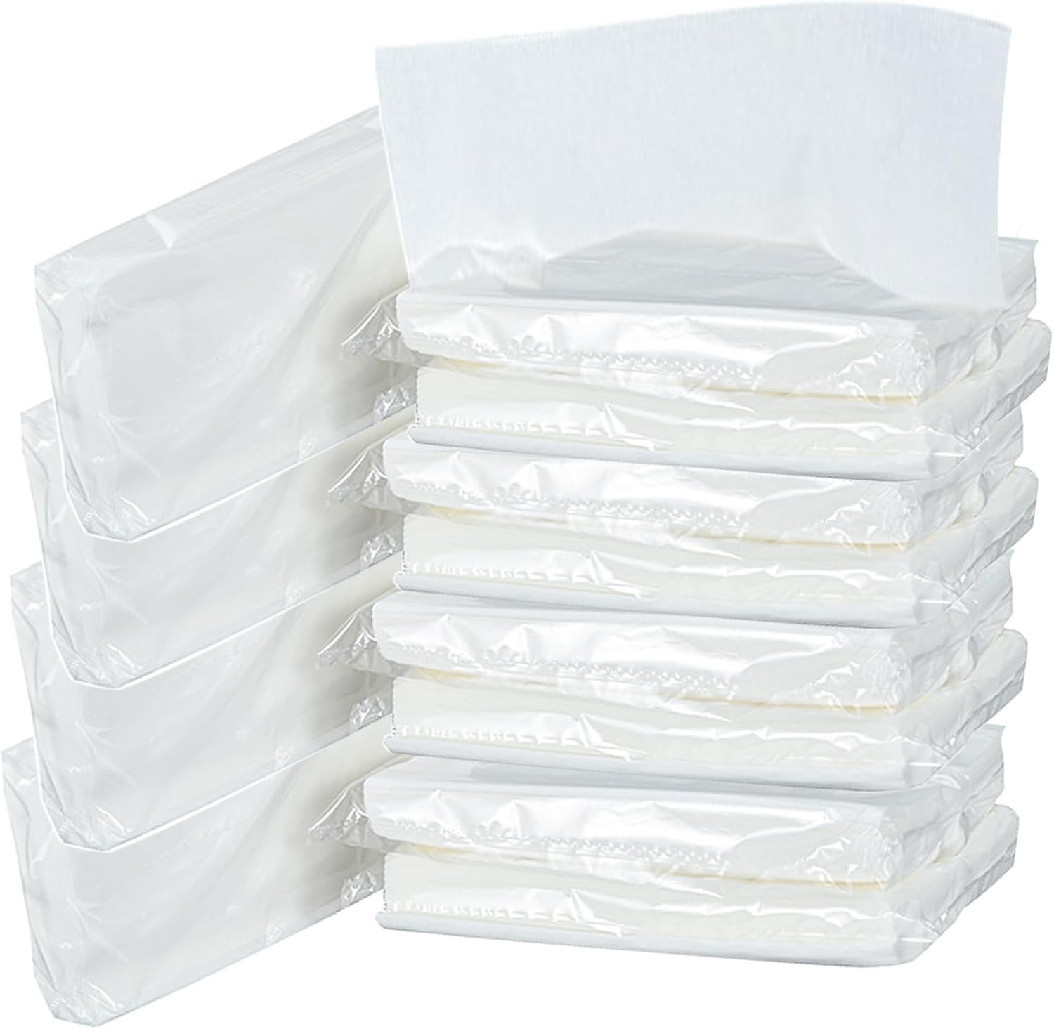 12 Bags Car Tissue Refills, 360 Sheets Car Travel Napkins, Disposable White Facial Tissues for