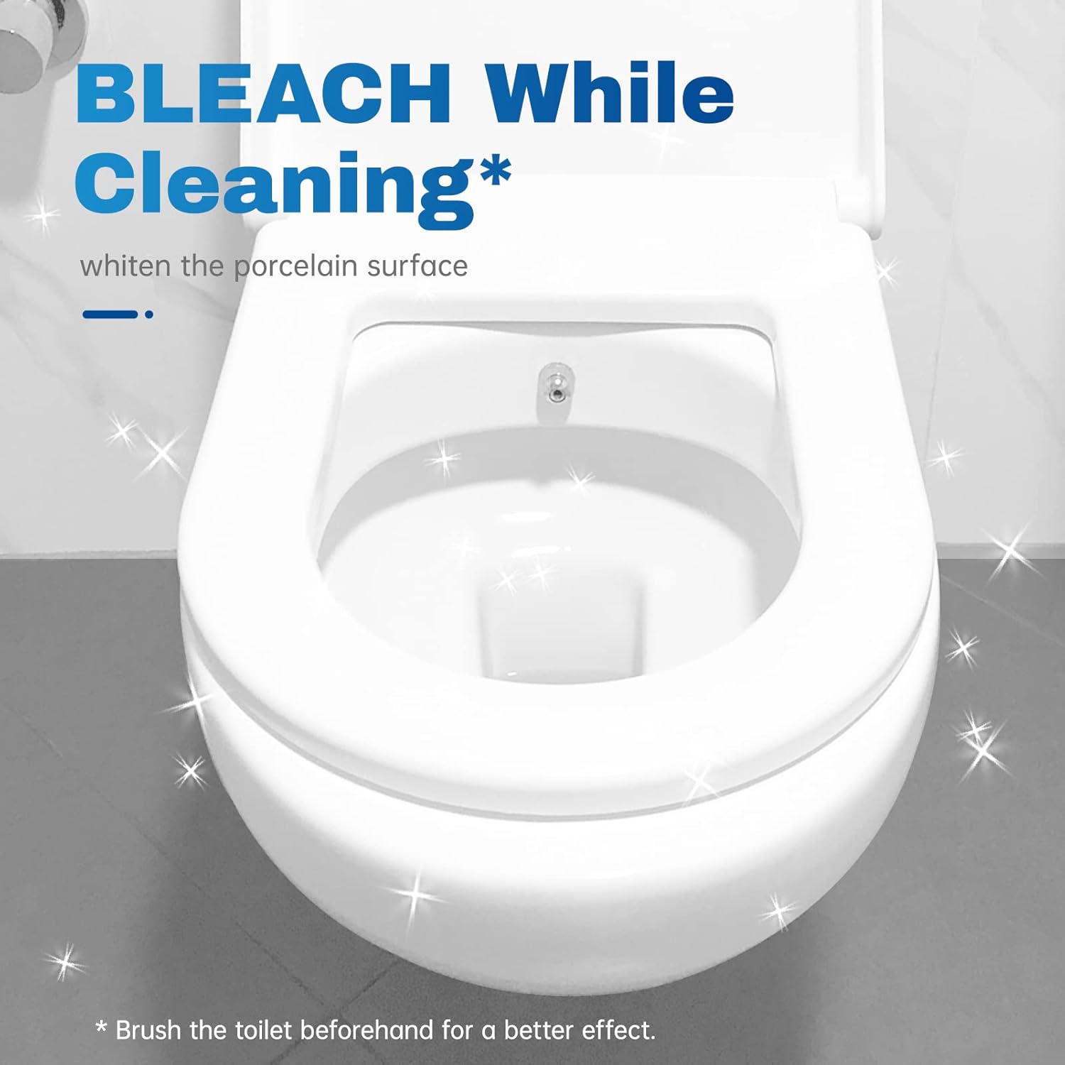 Vacplus Toilet Bowl Cleaner Tablets 12 PACK, Automatic Toilet Bowl Cleaners with Bleach for