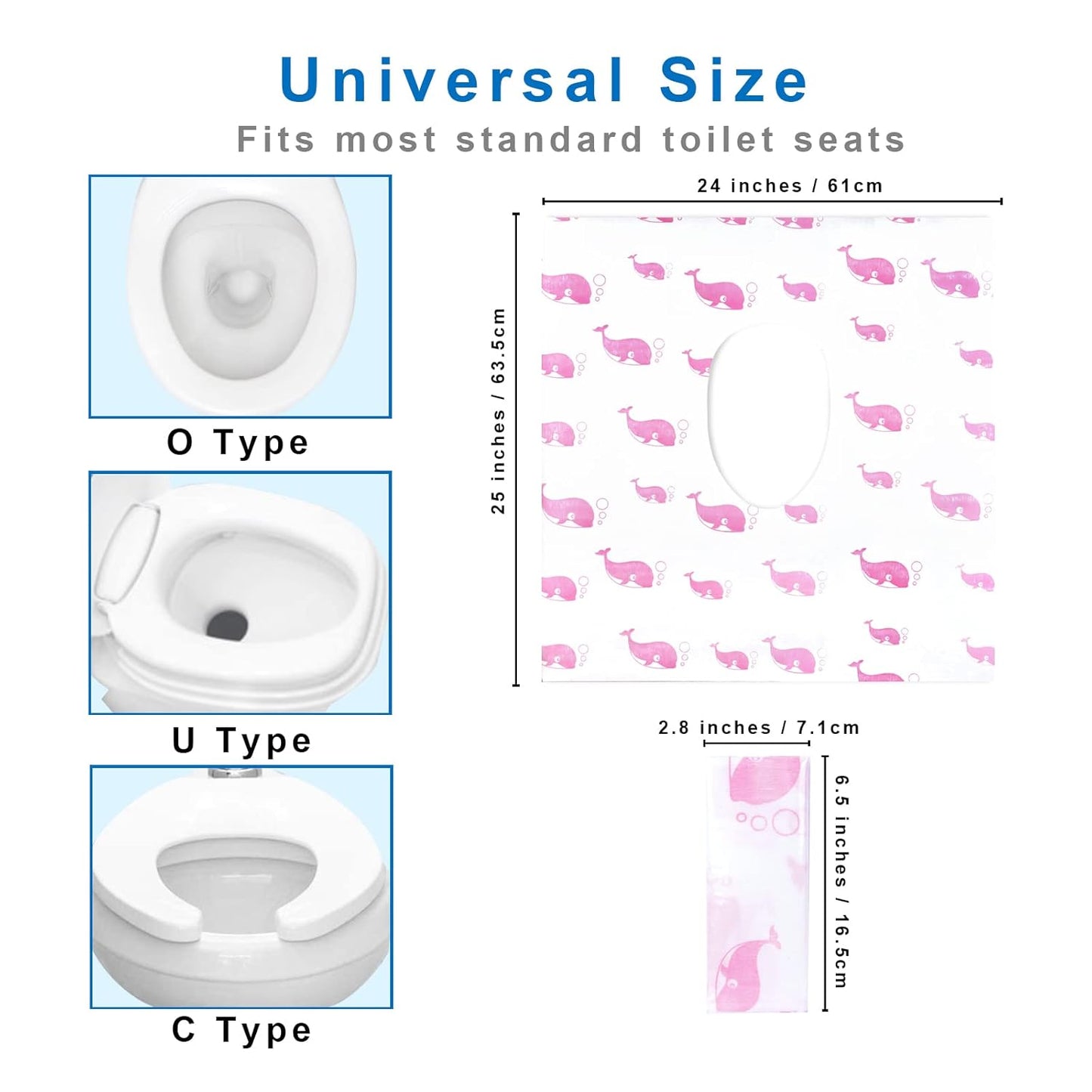 21 Pack Toilet Seat Covers Disposable, Extra Large Disposable Toilet Seat Covers for Adults