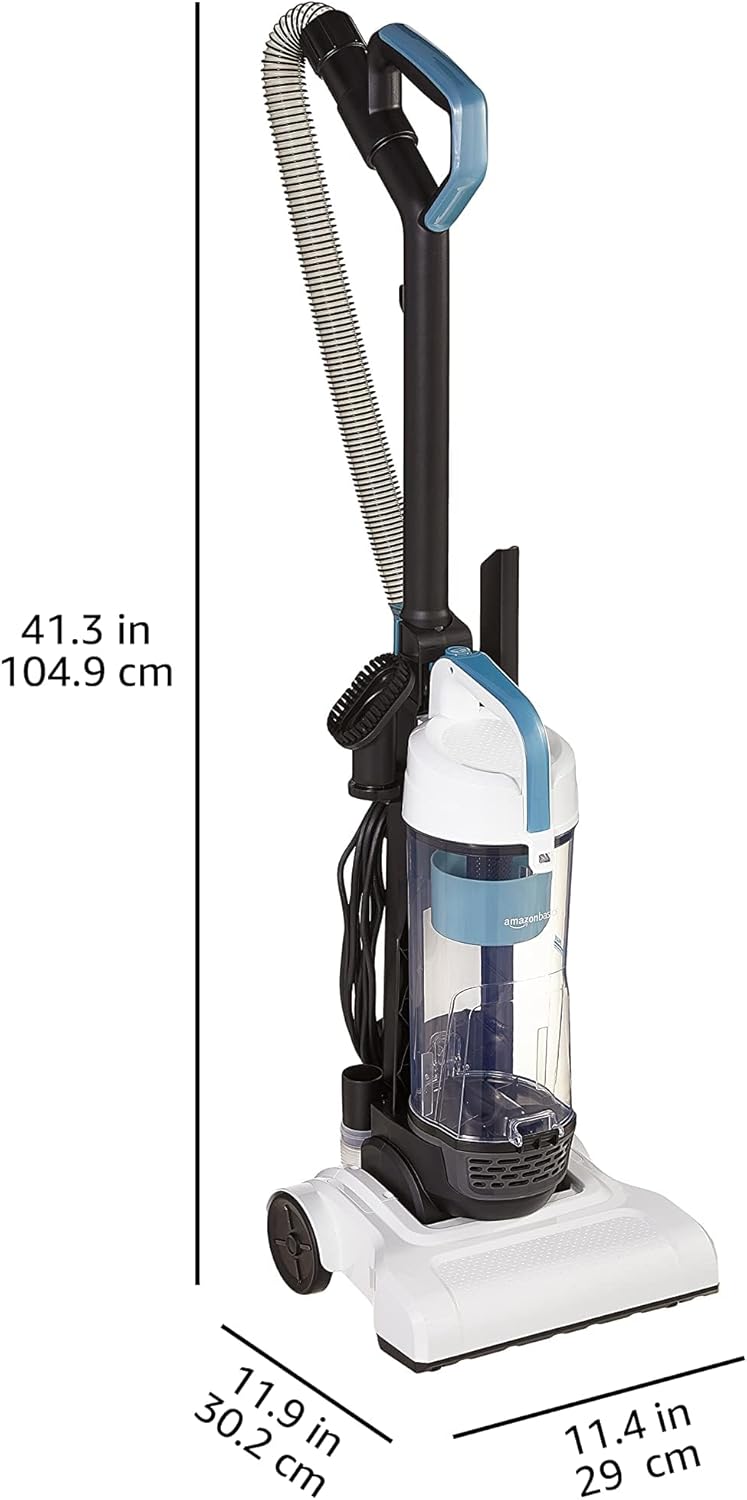 Amazon Basics Upright Bagless Vacuum Cleaner for Carpet and Hard Floors, With Crevice and