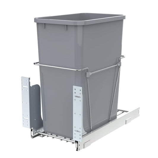Single Pullout Trash Can for Under Kitchen Cabinets Include Single 35QT Trash Bin Doesn't Include