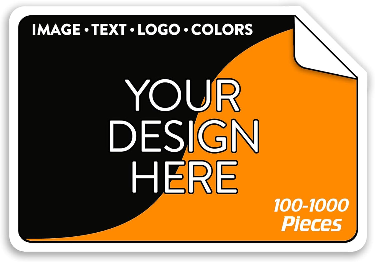 5-1000 Custom Vinyl Stickers - Upload Your own Image, Text, Design, Logo - Personalized Logo Labels