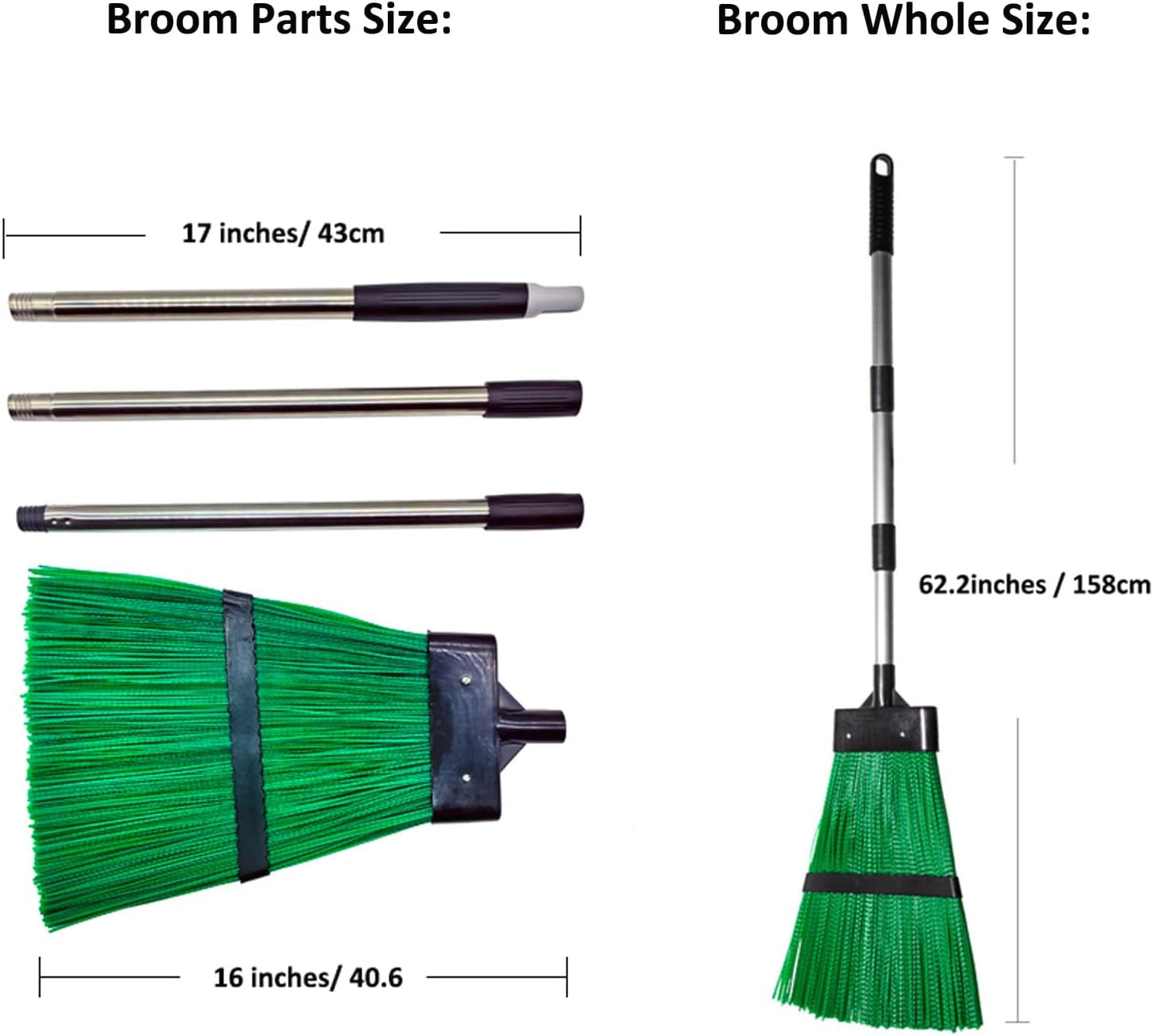 Courtyard Broom-Heavy Duty Broom Long Handle Outdoor Commercial Angle Broom for Courtyard Ourdoor