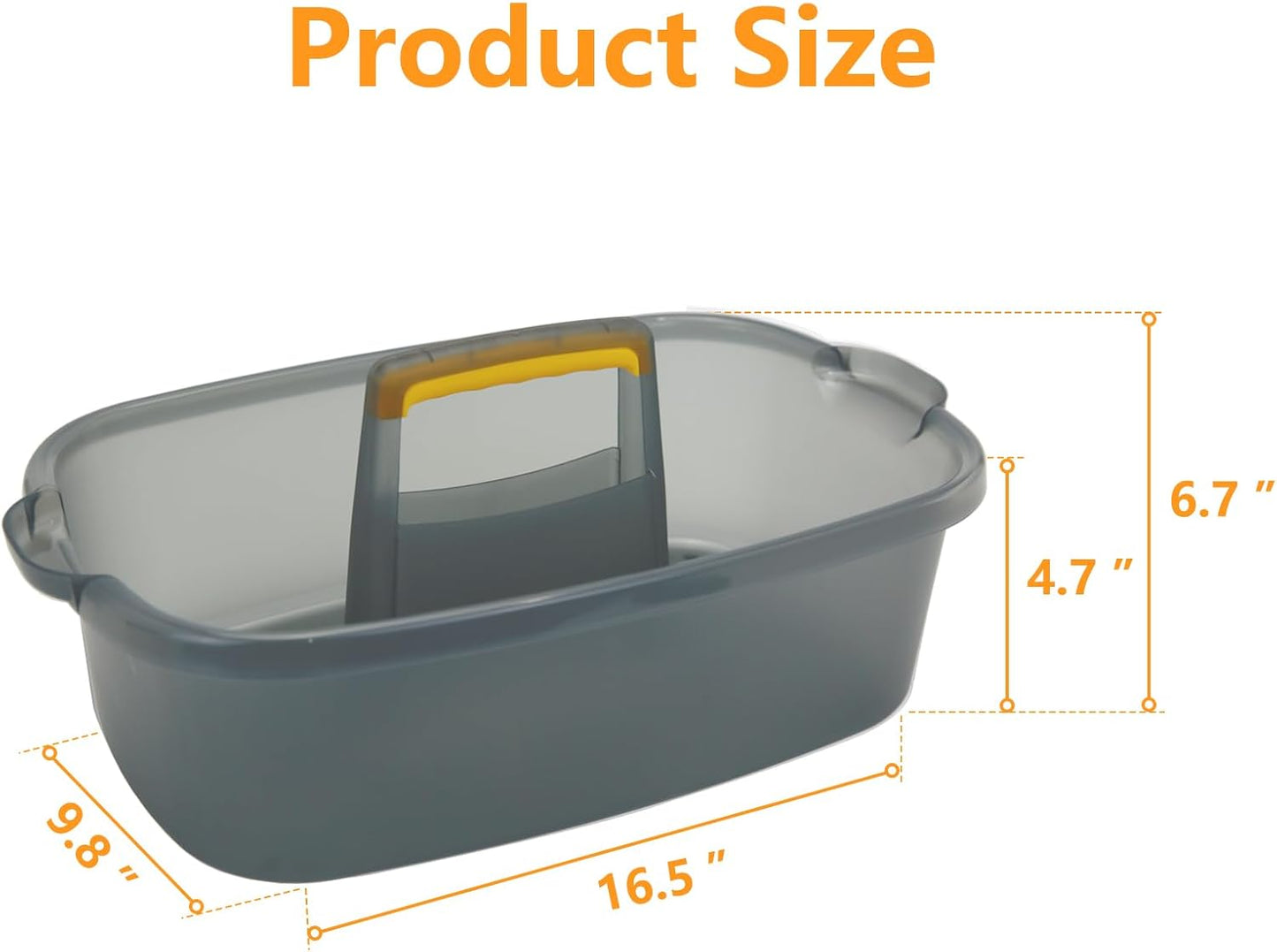 Cleaning Caddy Organizer with Handle, Storage Basket/Totes Portable for Bathroom Supplies, Cleaning