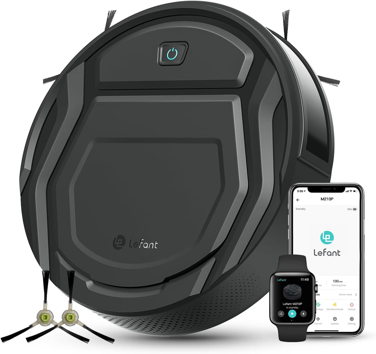 Lefant Robot Vacuum Cleaner M210 Pro,Slim,Quiet,2200Pa Suction,120 Min Self-Charging Robotic