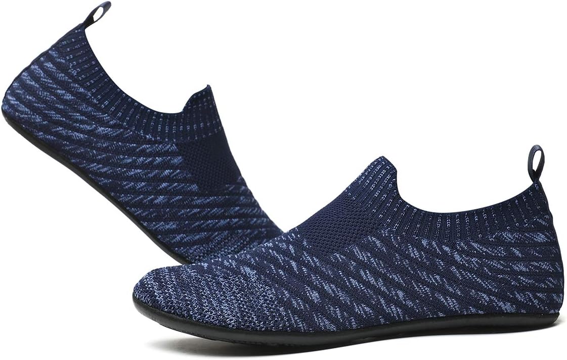 QZKDM Lightweight Slip on Grip Indoor House Slippers Barefoot Non Slip Home Exercise Yoga Shoes for