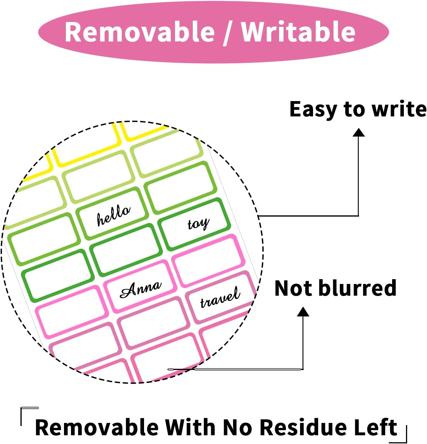 STARLIBOO Removable Freezer Labels,1x2 Inch Color Coding Removable Labels for Food Containers