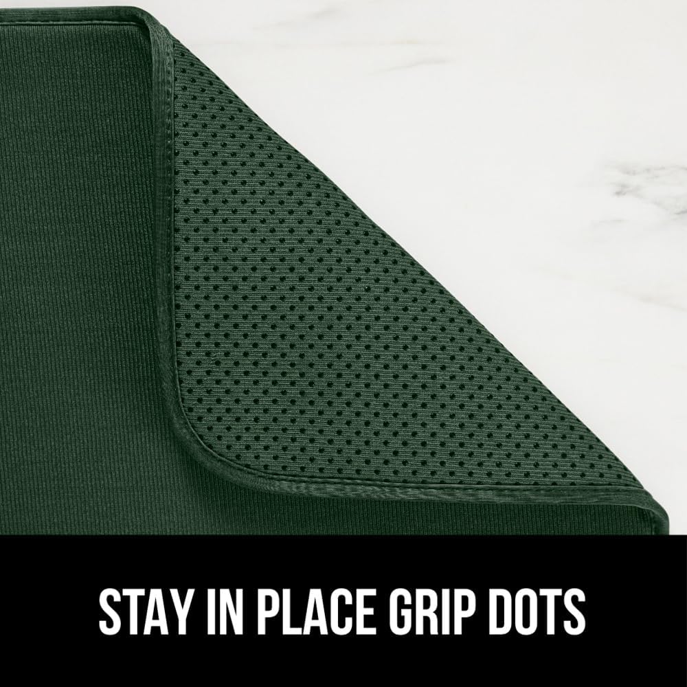 GORILLA GRIP Ultra Water Absorbent Microfiber Dish Drying Mat, 18x24, Quick Dry Thick Mesh, Slip