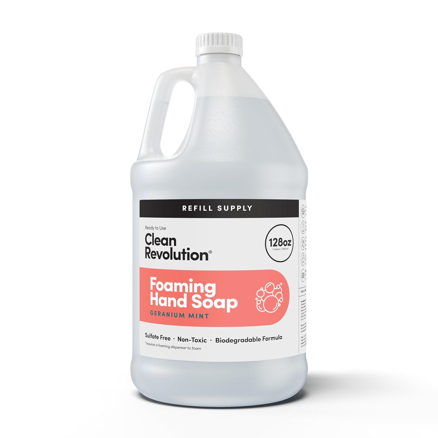 Clean Revolution Foaming Hand Soap, Gentle, Moisturizing, Ready To Use Formula, Real Essential