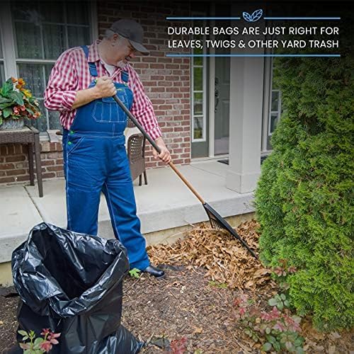 ToughBag 55 Gallon Trash Bags, 55-60 Gallon Trash Bags Heavy Duty (50 COUNT) - Large Black Trash