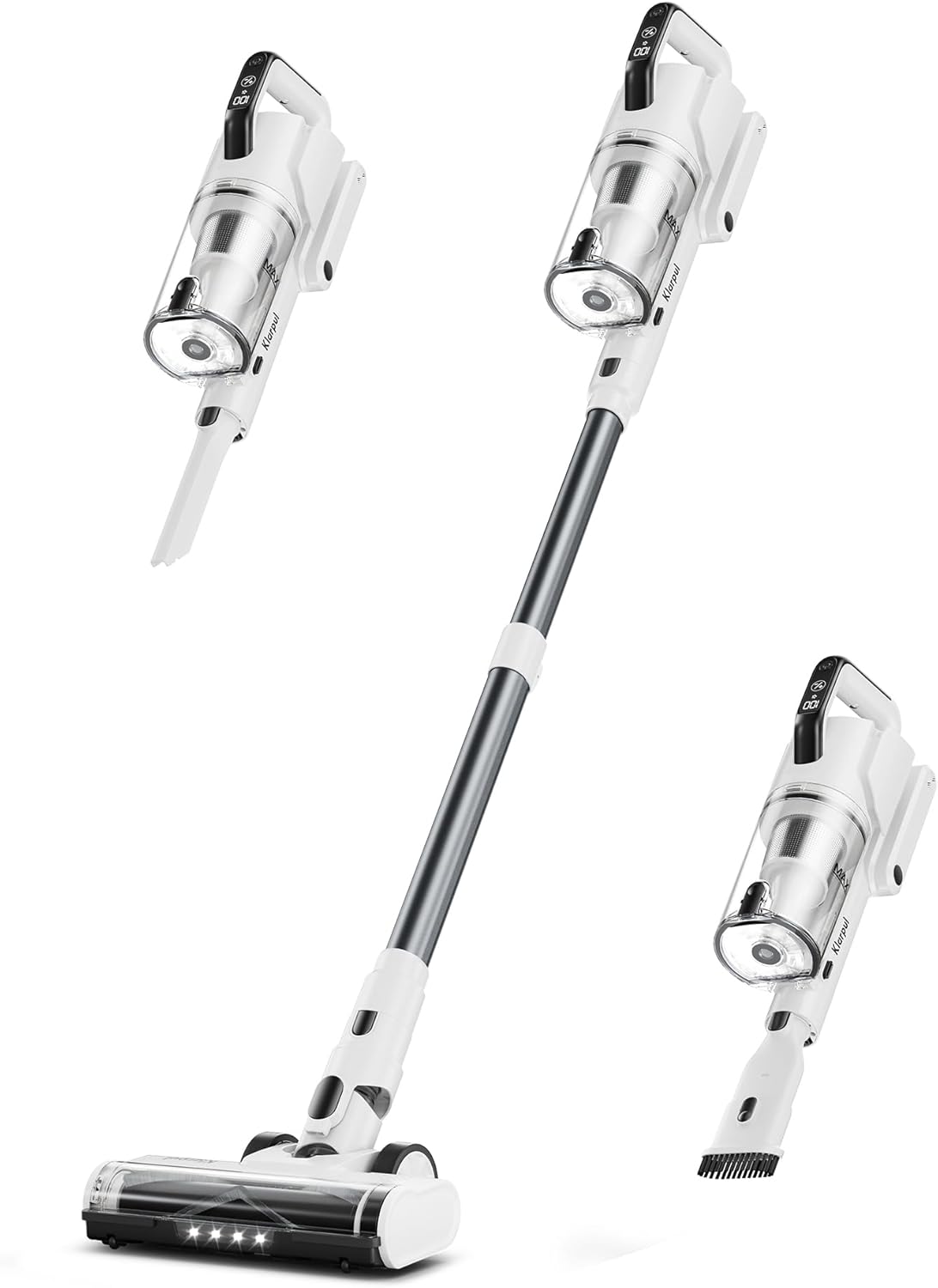 Cordless Vacuum Cleaner, 580W 48KPA 65Mins Runtime Fast Charging Vacuum Cleaner, Self-Standing LED
