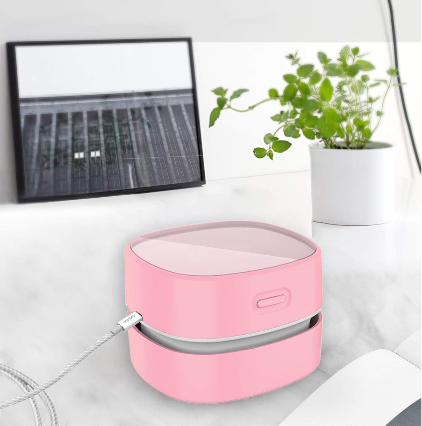 ODISTAR Desktop Vacuum Cleaner,Mini Table dust Sweeper Energy Saving,High Endurance up to 400