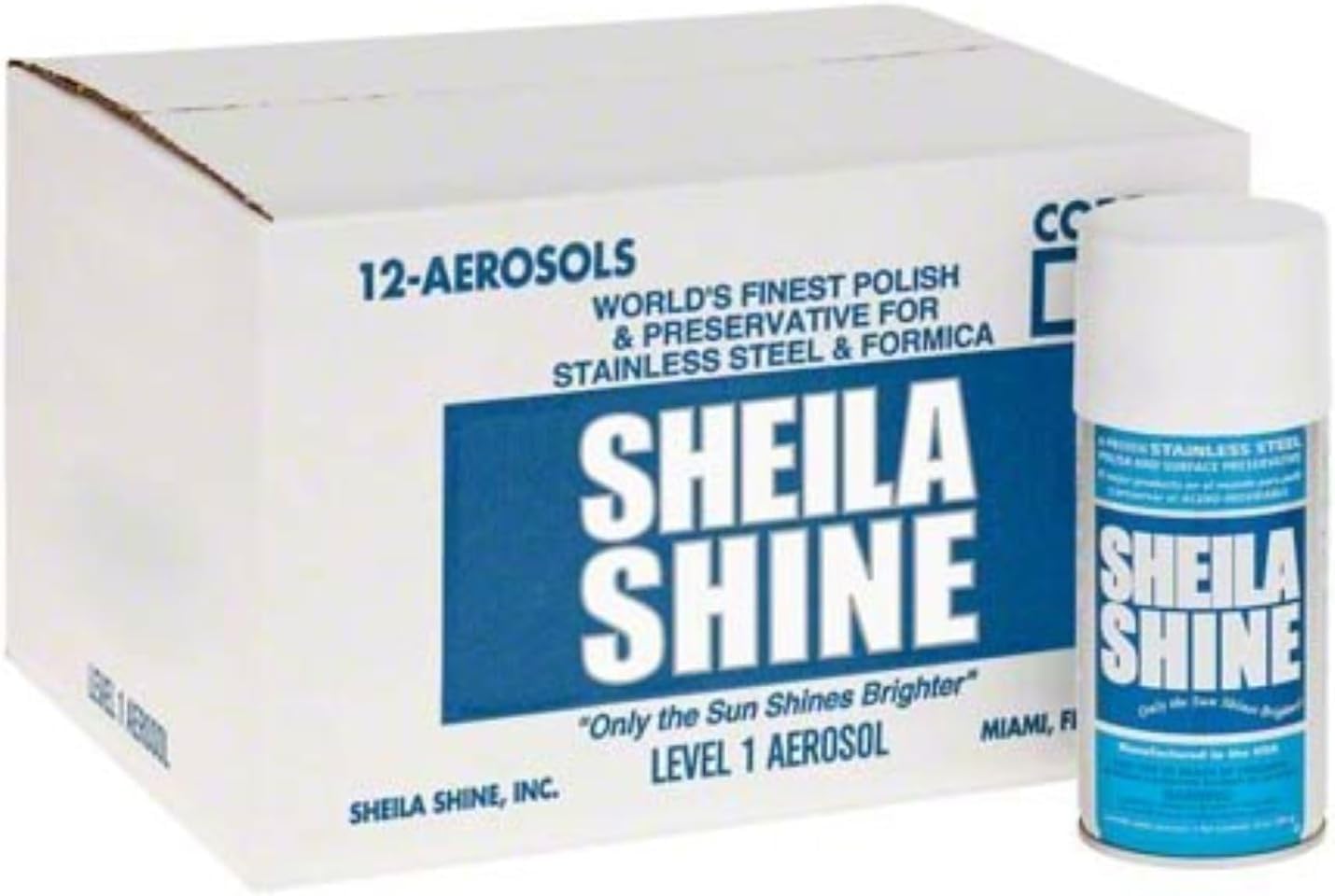 Sheila Shine 12 x 10 Oz. Stainless Steel Cleaner and Polish Aerosol Spray, Protect Household