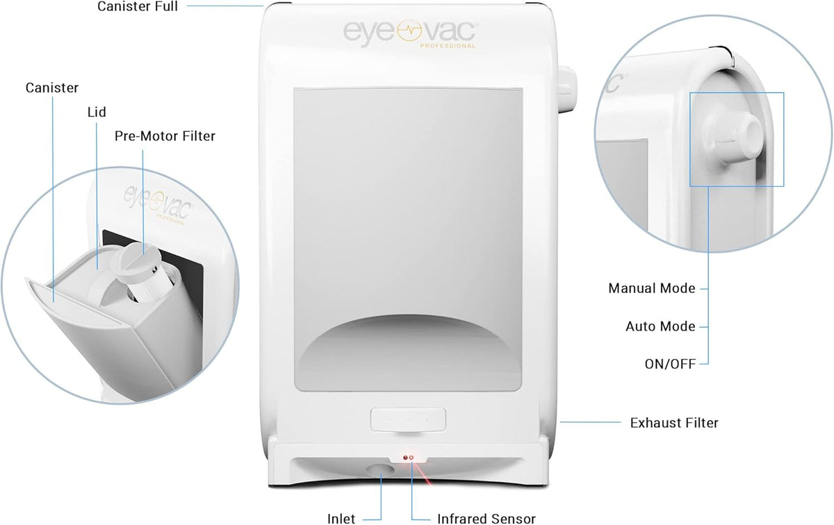 EyeVac Pro Touchless Vacuum Automatic Dustpan - Ultra Fast & Powerful - Great for Sweeping Salon