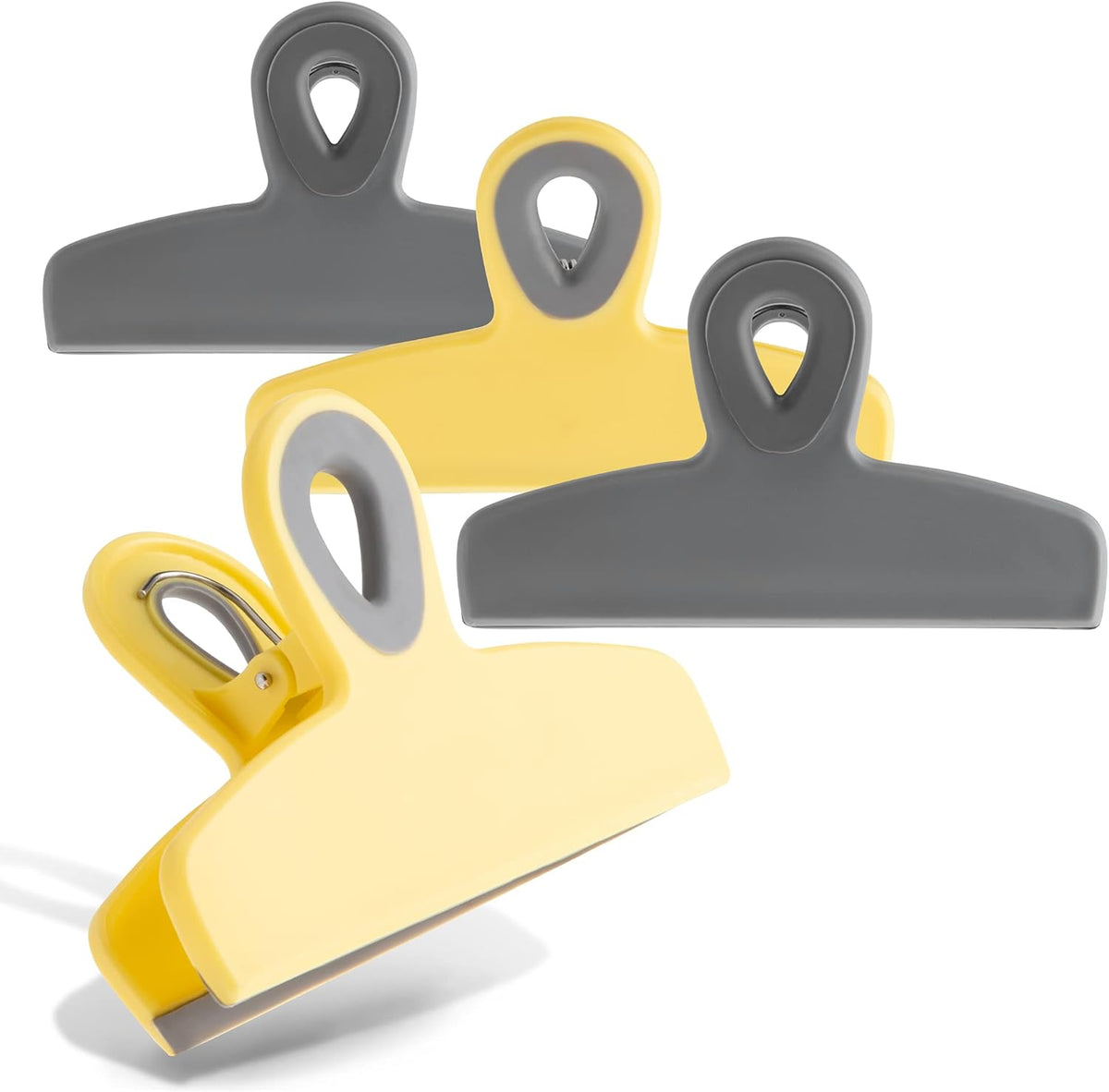COOK WITH COLOR Bag Clips - Heavy Duty Chip Clip and Refrigerator Magnet Clips for Food Storage