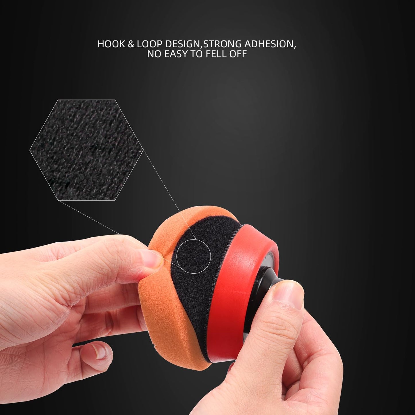 SPTA Orange Light Cut Pad, Buffing Polishing Pads, 1Pc 3.5 Inch Face for 3 Inch 80mm Backing Plate