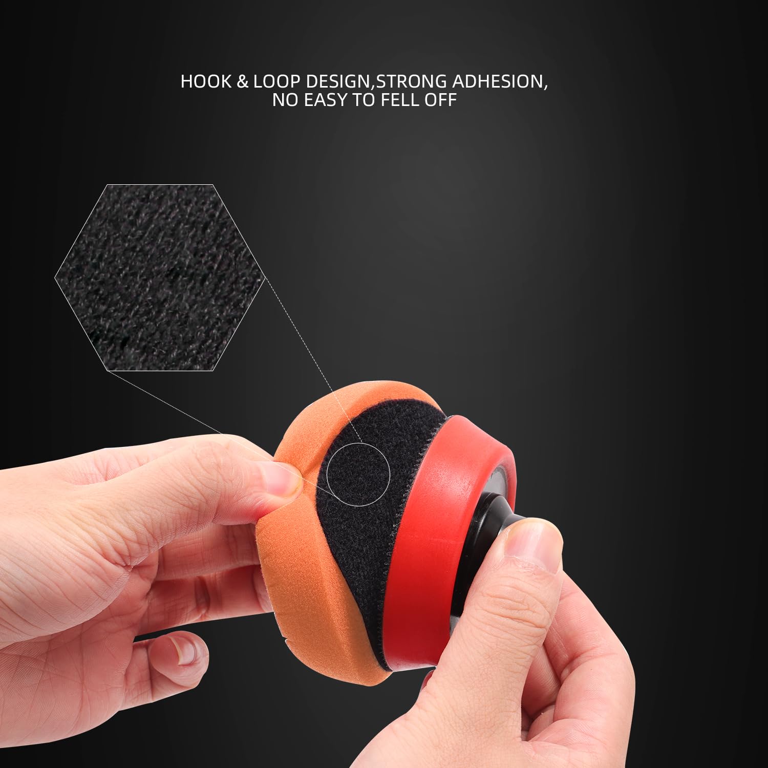 SPTA Orange Light Cut Pad, Buffing Polishing Pads, 1Pc 3.5 Inch Face for 3 Inch 80mm Backing Plate