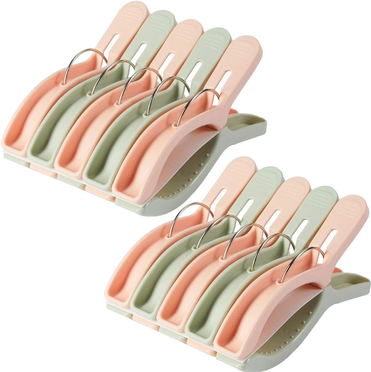 10 Pack Beach Towel Clips for Beach Chairs Jumbo Size Towel Clamps Lounge Pool Chairs on Cruise