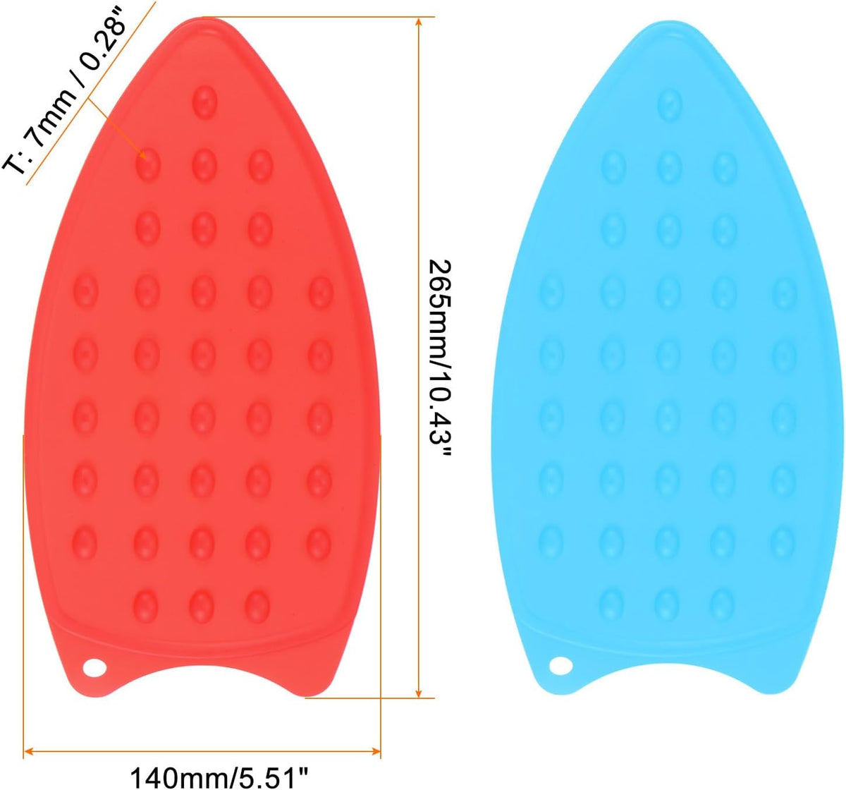 HARFINGTON 2pcs Silicone Iron Rest Pad, Multipurpose Iron Hot Resistant Mat Iron Rest Plate for