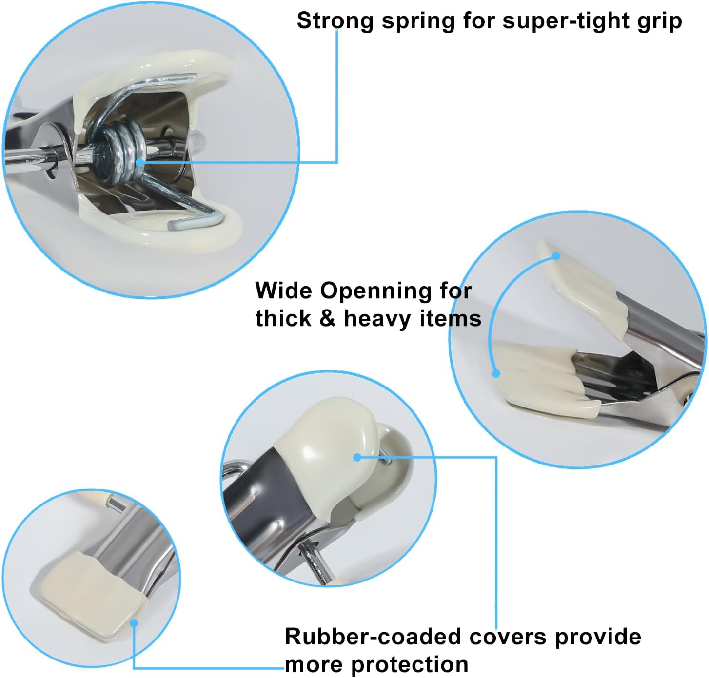 15/30Pcs Upgrade Double Head Clamp Dipped Clothespin for Laundry Hooks with Clips, Boot Holder