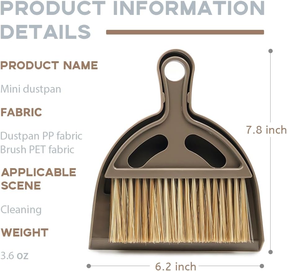 Small Broom and Dustpan Set Mini Dustpan and Brush, Hand Broom and Dustpan Set, Mini Broom and